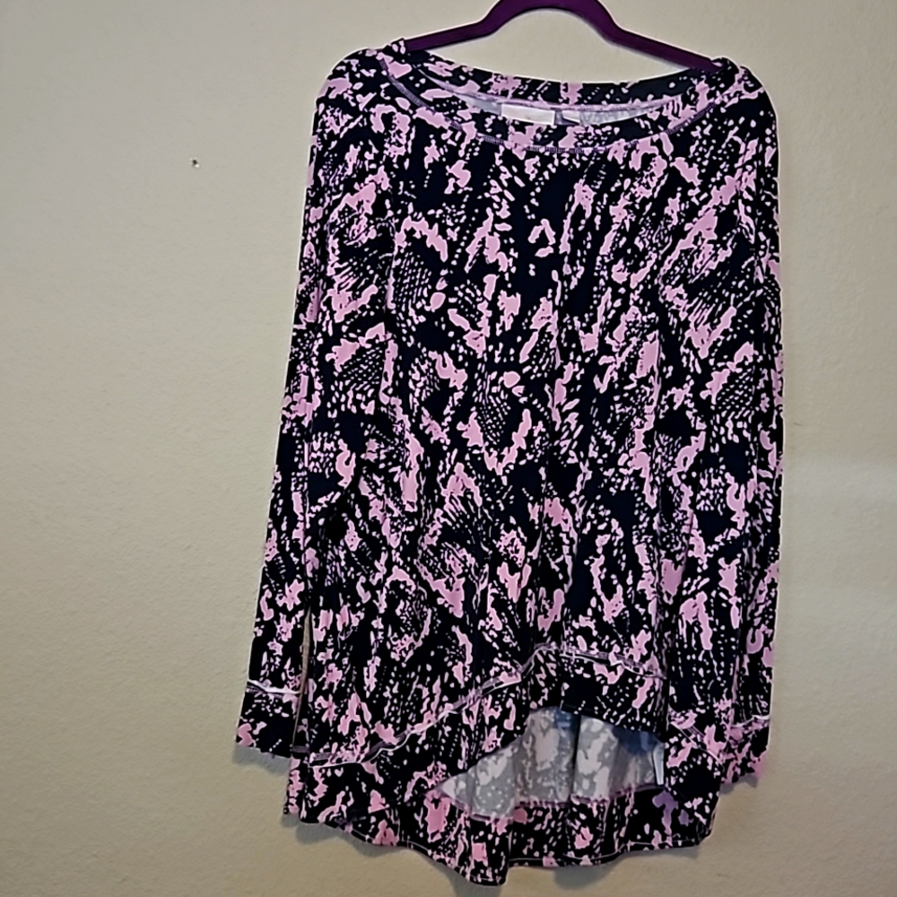 Belle By Kim Gravel 1X Pink and Navy